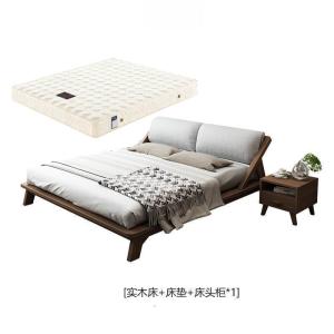 森美人北欧家具风格实木床1.8米现代简约日式双人床1.5小户型卧室榻榻米