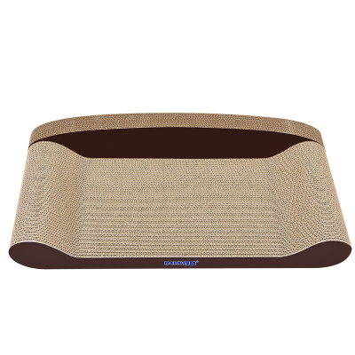 得酷(DEKU) 沙发型猫抓板 咖啡色加大号(70cm) 猫爪板防护抓沙发耐磨练爪器宠物玩具 猫咪用品