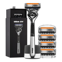 吉列引力盒锋隐致顺剃须刀男士手动刮胡刀 1刀架5刀头+磁吸底座