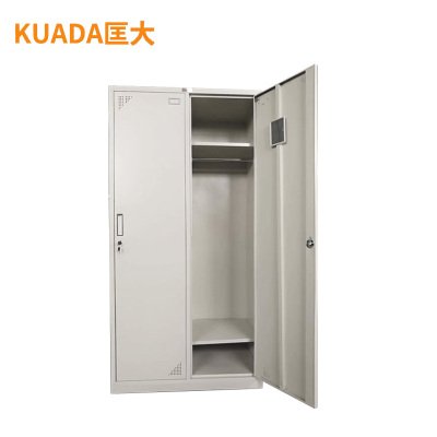 匡大储物柜钢制两门更衣柜铁皮储物柜换衣柜存包柜带锁碗柜鞋柜两门更衣柜 KDT353