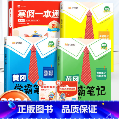 寒假一本通[人教版]+学霸笔记语数英下册[人教版] 小学六年级 [正版]乐读寒假一本通预复习小学一年级二年级寒假衔接作业