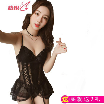 情趣内衣丝袜睡裙女透视性感套装制服小胸大码女仆用品兔女郎费琳