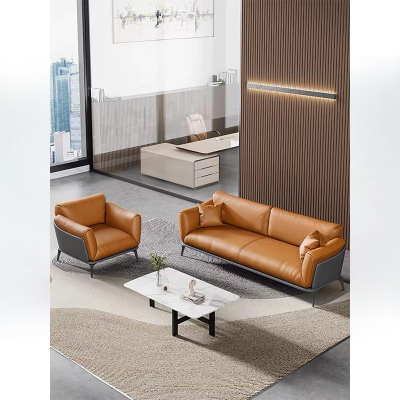 广视杰 三人位沙发 皮革