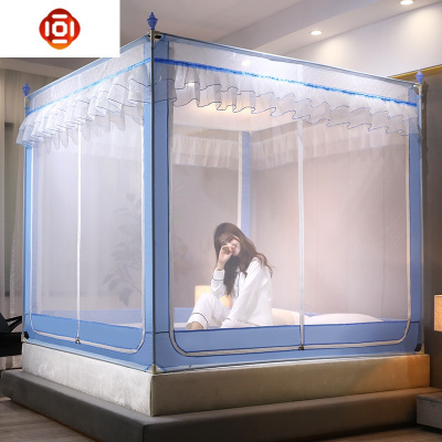 蚊帐新款拉链三儿童防摔公主风坐床1.5m床蒙古包1.8m床双人家用三维工匠