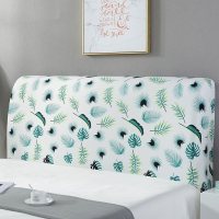 床头罩套床头套软包防尘罩靠背罩子保护套1.8米弹力布1.5床北欧风 热带植物 2.0米(适合1.9-2.1米床头使用)