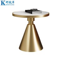 珂攸洋边几金色纯白面500*500*600mm张