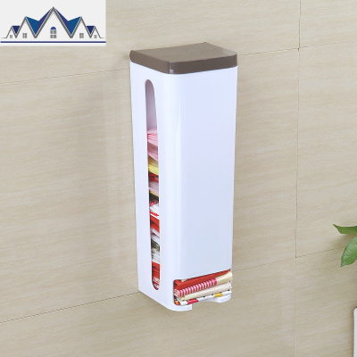 垃圾桶放袋子的收纳盒 购物塑料袋子壁挂式厨房整理储物架 三维工匠