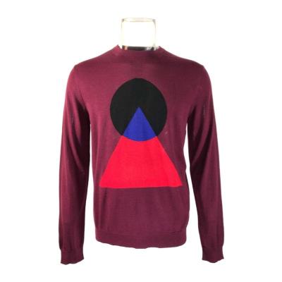 高田贤三(Kenzo)羊毛圆领针织衫男长袖运动休闲潮牌百搭配色时尚