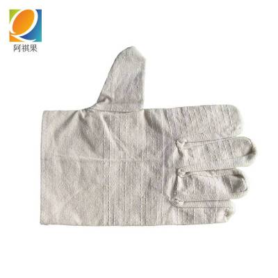 阿祺果 帆布手套 普通白甲布24线 双