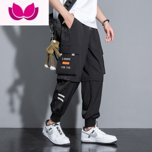 七斓大码男装工装裤男潮牌宽松加肥加大胖子休闲裤束脚长裤300斤9
