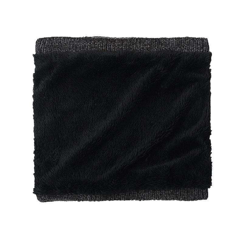 加绒加厚冬季保暖护脖颈椎围脖男女防风抗寒双绒脖套围巾户外