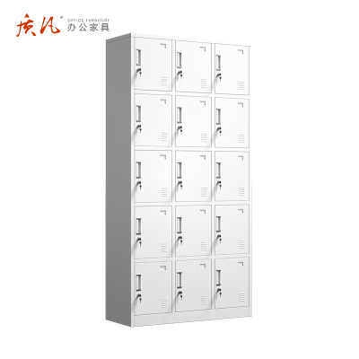 苏宁 质凡 办公家具 十五门更衣柜储物柜带锁多门柜/ZF-GYG009/850*350*1800