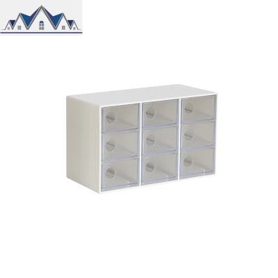 日式抽屉式分格收纳盒透明 创意小号mini办公学生杂物桌面整理盒 三维工匠