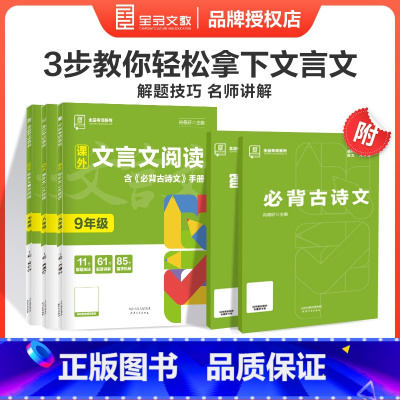 课外文言文阅读 九年级/初中三年级 [正版]2024新版专项系列 课外文言文阅读语文七八九789年级文言文阅读理解专项突
