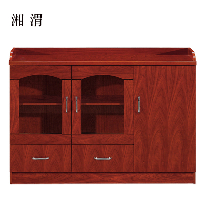 湘渭胡桃色餐边柜简约茶水柜三门1200*400*860[工厂现做 7天内发货]