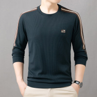 男款宽松印花上衣打底衫秋季男士圆领卫衣时尚韩版青年T恤