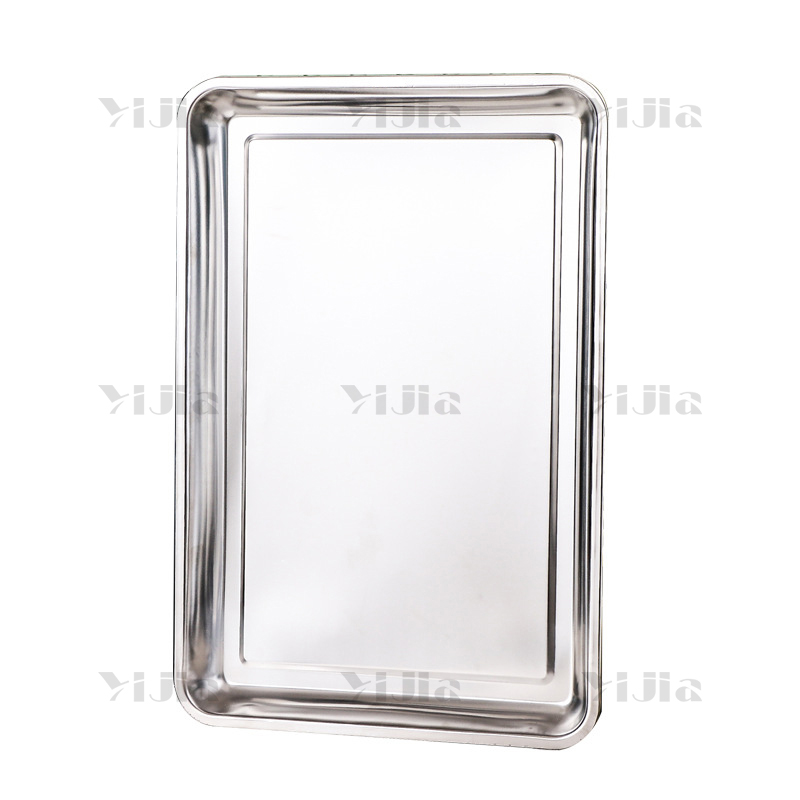 翌嘉YJ40625023 304不锈钢方盘蒸饭盘食堂托盘蒸饭柜烤箱面包馒头盘商用托盘 600*400*20