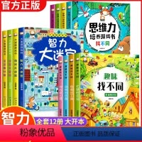 [热卖套装12册]找不同+大迷宫+思维力 [正版]趣味找不同专注力训练书早教书籍走迷宫大冒险幼儿捉迷藏智力全脑开发绘本
