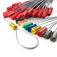 100条 一次性钢丝封条物流锁签扎带防盗封铅锁扣油罐车封签钢丝铅 100条一次性钢丝封条 30厘米