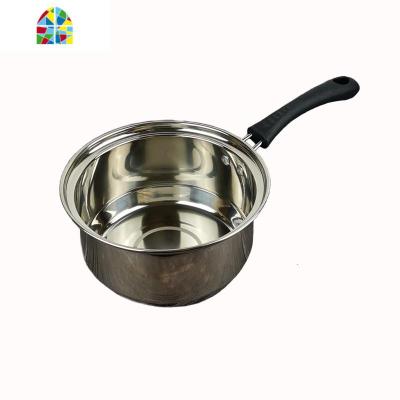 不锈钢家用奶锅煮汤锅儿童辅食锅宿舍煮面单人小锅电磁炉火锅厨具 FENGHOU 18cm单锅——无盖无赠品外径17cm
