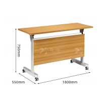 臻远 ZY4072512 折叠培训桌带轮长条桌会议桌可移动办公桌培训学习桌F款1.8米