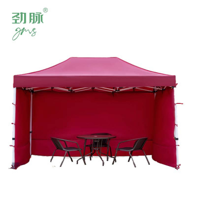 劲脉 三面防雨帐篷 酒红六棱+3*3*2.1M 顶