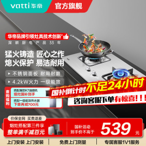 [官方旗舰]华帝(VATTI)台式嵌入式台嵌两用 大猛火力不锈钢燃气灶煤气灶炉具双灶具 i10039A 天然气