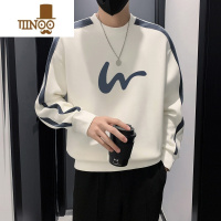 YANXU圆领卫衣男款款痞帅感男装春季内搭打底休闲长袖T恤