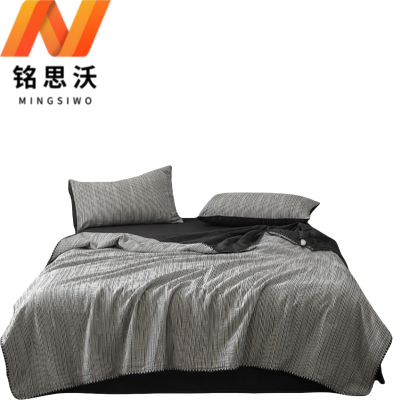 铭思沃四件套1.5*2.0米床 黑条纹 套