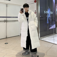 MESONGHUA袂生花欧美男女情侣版加厚长款羽绒服时尚潮流过膝外套