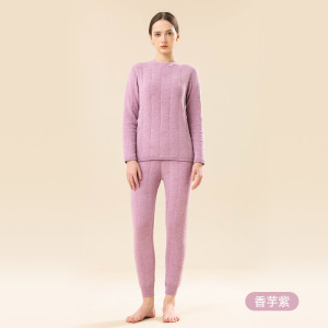 策霸CEBA保暖内衣套装女冬季加绒巨厚东北旅行保暖套装神器女100%羊毛填充