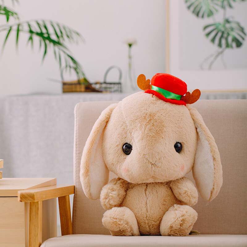 长耳朵垂耳兔超大兔子毛绒玩具公仔网红玩偶布娃娃抱枕粉色公主兔坐姿
