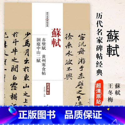 [正版]0减40苏轼赤壁赋黄州寒食帖洞庭中山二赋历代名家碑帖经典超清原帖繁体旁注行书毛笔临摹字帖中国书店出版社