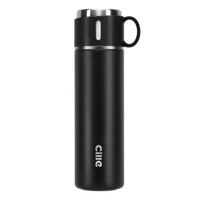 希乐保温杯商务男女士大容量水杯不锈钢便携车载泡茶杯子学生定制水杯550ml