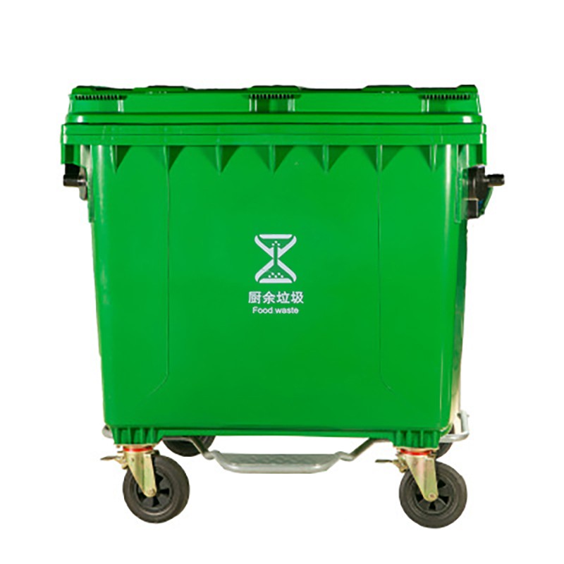 敏胤 MYL-7660-1 环卫清运车 带盖带铁手柄 厨余垃圾新国标标识 颜色:绿色 单位:个