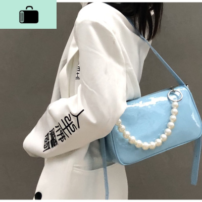 原创夏季包包女肩挎包法棍腋下包大容量单肩包小众斜挎包NEW LAKE baby蓝女士单肩包