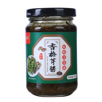 香椿酱香椿芽咸菜油焖香椿辣椒酱拌饭拌面下饭香椿芽酱新鲜香辣酱1瓶体验价