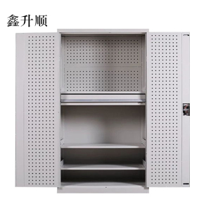 鑫升顺工具柜加厚铁皮储物柜工厂车间用带抽屉汽修多功能收纳柜通门内一抽柜灰白色