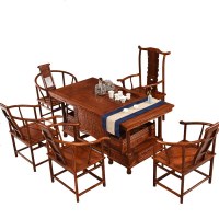 茶桌椅组合非洲花梨木功夫茶台红木泡茶艺桌中式家用小户型喝茶几