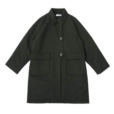 FISHBASKET日系翻领加厚呢子大衣女冬中长款毛呢外套2020新款小个子学院风毛呢外套