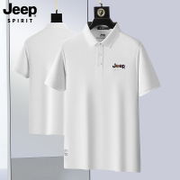 JEEP SPIRIT男士短袖T恤男款商务夏季休闲polo衫条纹宽松上衣男装