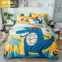 棉卡通床上四件套棉床笠男女孩儿童单双人1.5床单被套三件套 三维工匠