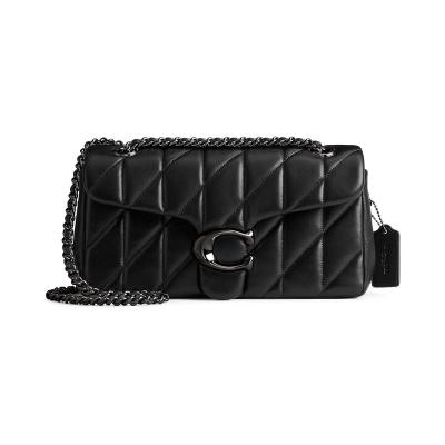 COACH女士小方包斜挎链条绗缝手提多 compartment 链条包