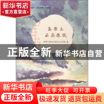 正版 高原上云朵很低 深圳市福田区莲花山文学院 岭南美术出版社