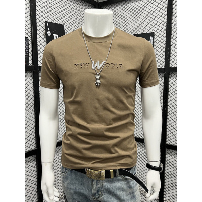 夏季新款ins同款T恤短袖时尚潮牌潮流半袖个性字母印花修身体恤男