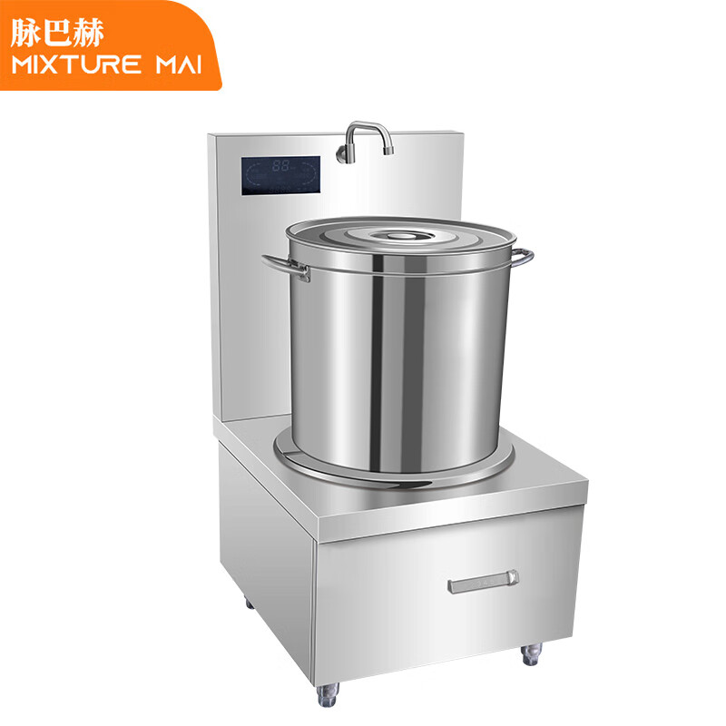 脉巴赫商用电磁炉 单头高背汤炉灶汤炉 学校食堂熬汤煮粥15kwMBH-YCDC-DTATL15 不锈钢色