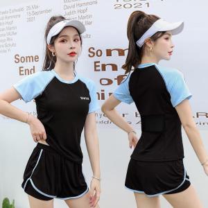 分体游泳衣女两件套夏季新款风遮肚显瘦温泉度假泳装批发