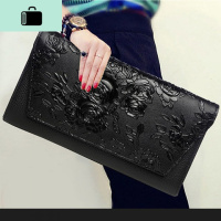 2019款皮女包手包手拿手抓包中国民族风单肩斜挎多功能宴会包包NEW LAKE女手包