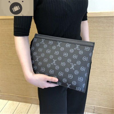 手拿包男女2020新款时尚网红百搭大容量手抓包真皮气质女士信封包艾狄伊娃手提包