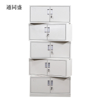 通同盛钢制文件柜档案柜财务凭证柜带锁储物柜铁皮柜书柜分五节文件柜